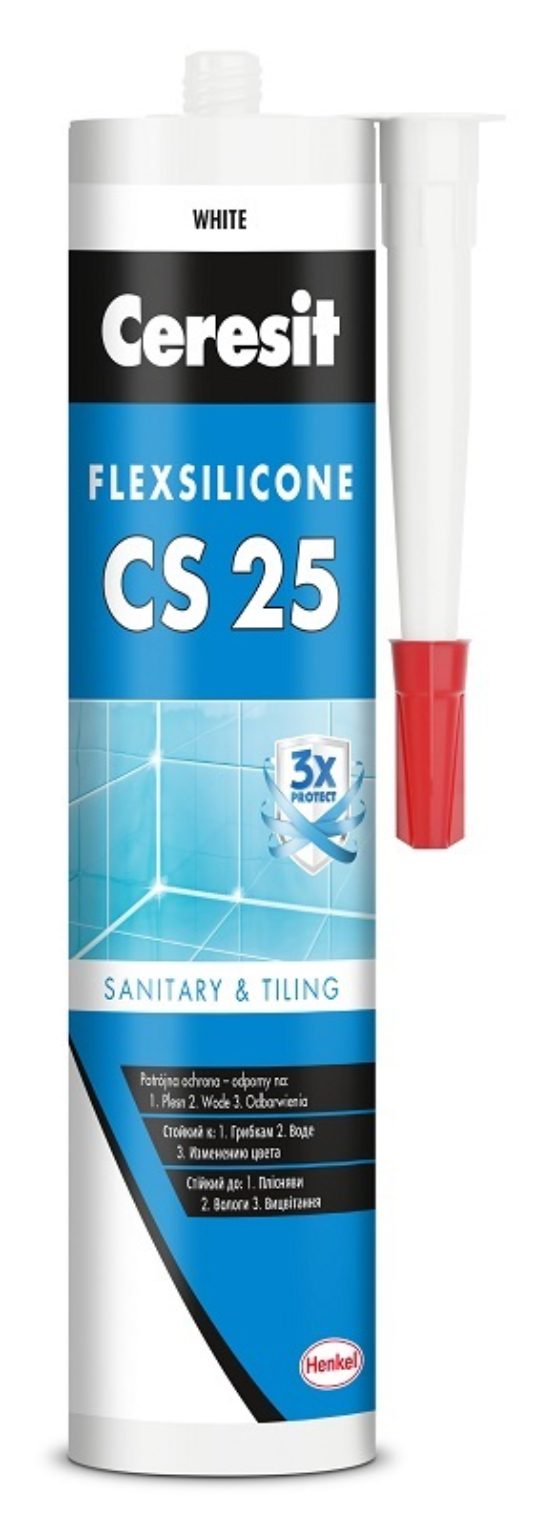 CERESIT CS 25 sanitární silikon bílý 280ml